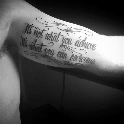Inner Bicep Quote Tattoos For Men Divine Angel Tattoo Designs Inkbox