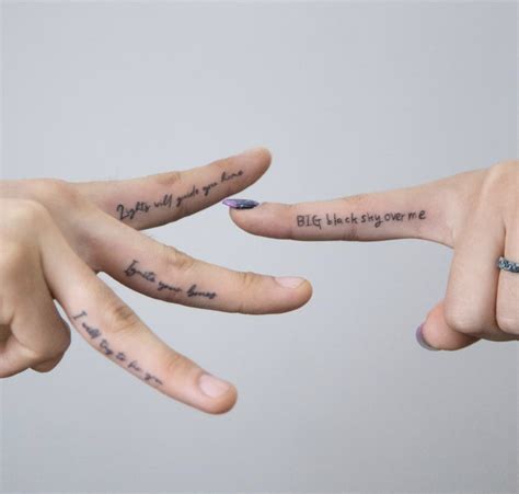 Inside Finger Tattoo Designs