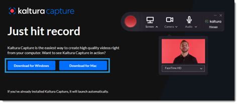 Install Kaltura Capture Regional Campuses