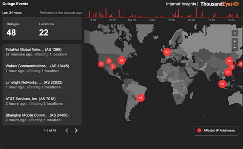 Internet Outages Map Thousandeyes