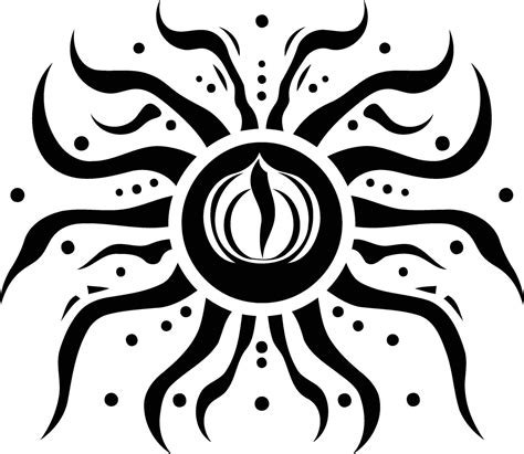 Intricate Tribal Sun Tattoo Design With An Eye In The Center Perfect For Body Art Inspiration 49263898 Vector Art At Vecteezy