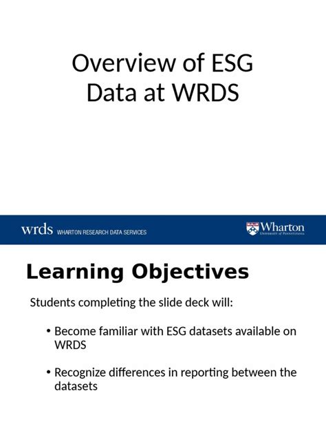 Introduction To Wrds