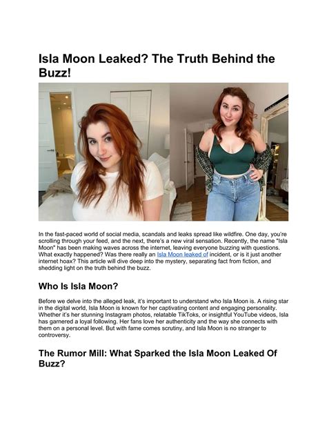 Isla Moon Leaked The Truth Behind The Buzz 1 Docx