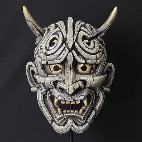Japanese Hannya Mask Antique White Edge Sculpture Is In Stock Japanese Hannya Mask Antique White Edge Sculpture Is In Stock