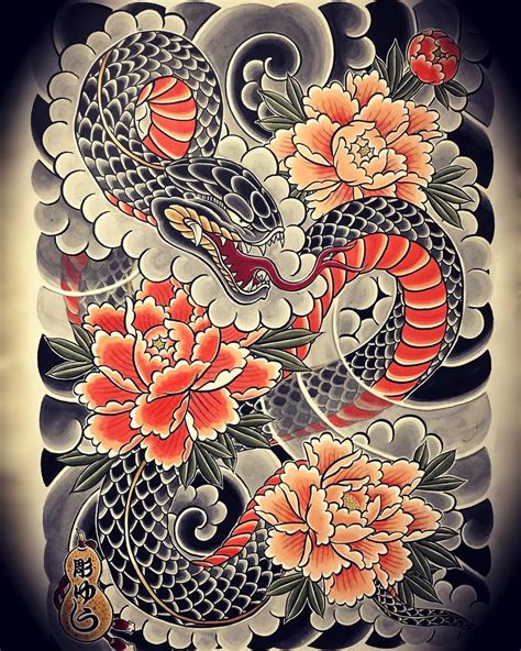 Japanese Serpent Tattoo Designs