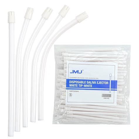 Jmu Dental Disposable Saliva Ejector White Tips 100 Bag