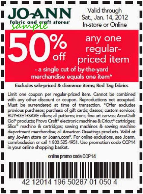 Joann Fabric Printable Coupons 50 Off At Mandy Raymond Blog