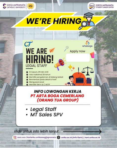 Job Vacancy Pt Orang Tua Group Binus Alumni