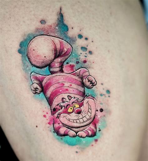 Just A Fun Little Cheshire Cat From Yesterday Thanks Maya Salemtattooartist Witchcityink Cheshirecattattoo Natanink