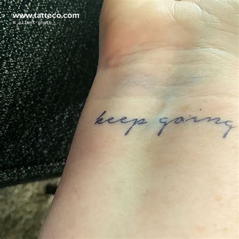 Keep Going Semi Permanent Tattoo Set Of 2 Tatteco