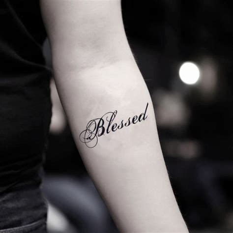 Keep It Simple And Make No Mistake With Blessed Forearm Tattoo Keep It Simple And Make No Mistake With Blessed Forearm Tattoo