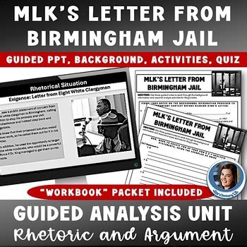 King Amp 39 S Letter From Birmingham Jail Analysis Unit Rhetoric Amp Argument Mlk Lesson