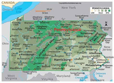 Labeled Pennsylvania Map With Capital And Cities In Pdf Labeled Pennsylvania Map With Capital And Cities In Pdf