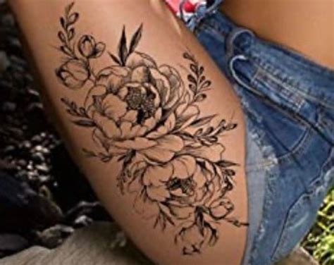 Large A4 Floral Temporary Thigh Tattoo Flower Pretty Leg Tattoo Holiday Christmas Festival Beach Boho Gift Etsy Large A4 Floral Temporary Thigh Tattoo Flower Pretty Leg Tattoo Holiday Christmas Festival Beach Boho Gift Etsy