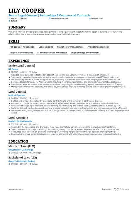 Legal Cv Examples Guide For 2026 Legal Cv Examples Guide For 2026