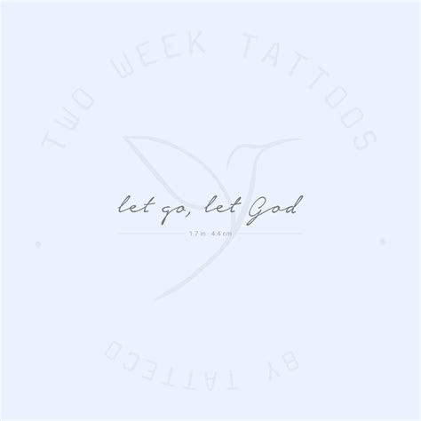 Let Go Let God Semi Permanent Tattoo Set Of 2 Tatteco