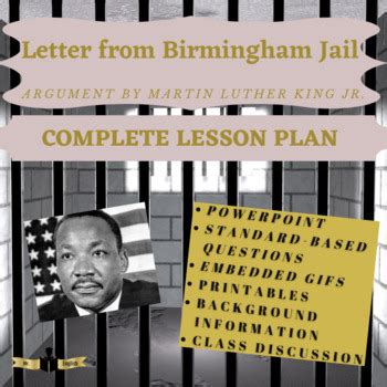 Letter From Birmingham Jail Lesson Plan By English Is Fundamental