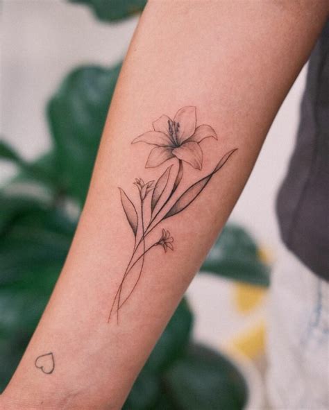 Lilies Tattoo Small Right Side