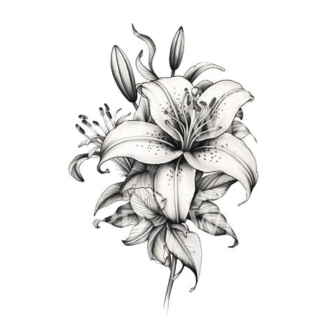 Lily Flower Drawing Tattoo Stargazer Lily Tattoo By Liz Venom From