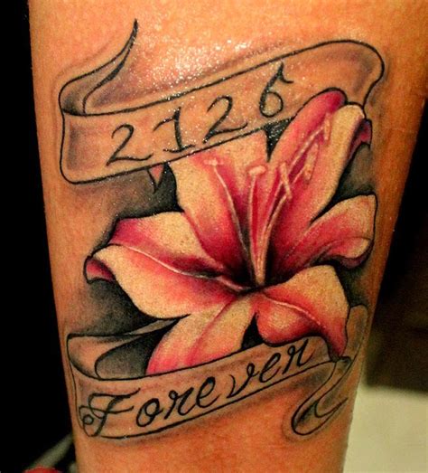 Lily Flower Name Tattoos