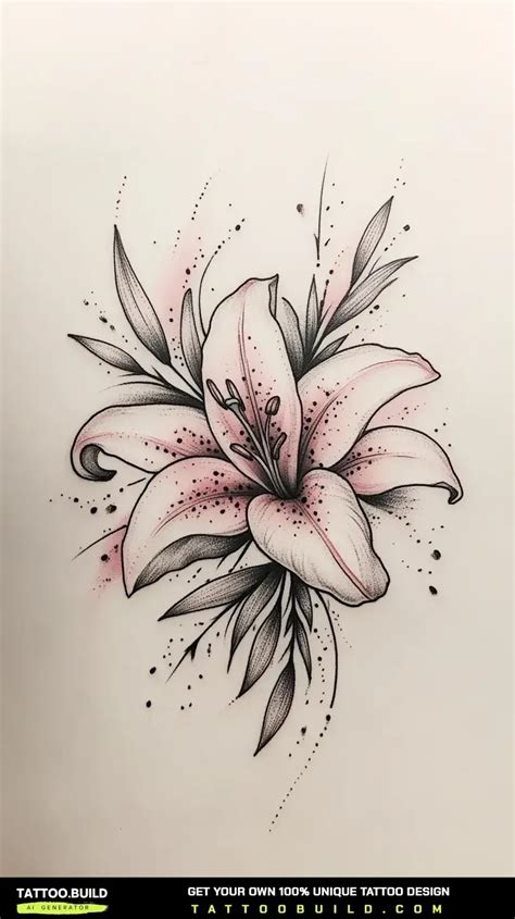 Lily Flower Tattoo Design Ideas