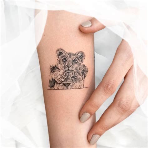 Lioness Cub Tattoo Designs Watercolor Tattoo Design
