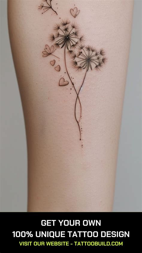 Little Tattoos Pelvis Tattoo Of Two Dandelions