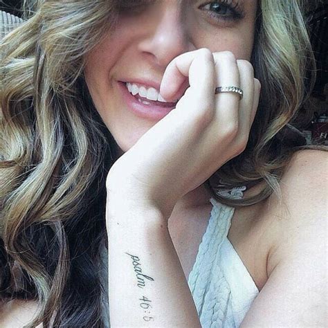 Little Tattoos Wrist Tattoo Saying Psalm 46 5 On Brett
