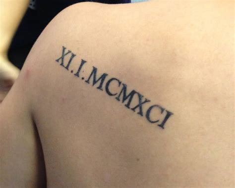 Looking Cool Roman Numeral Tattoo