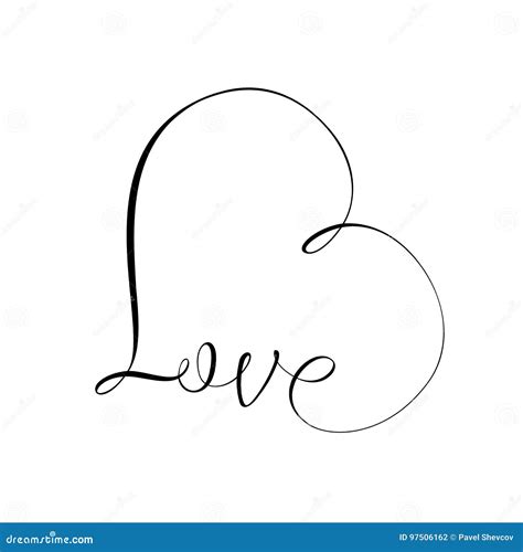 Love Symbol Stock Vector Illustration Of Line Card 97506162