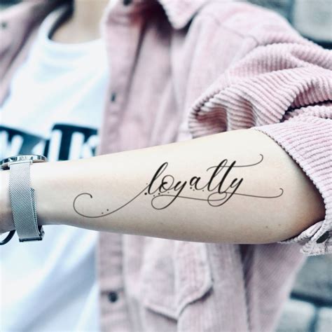 Loyalty Loyal Temporary Tattoo Sticker Set Of 2 Etsy