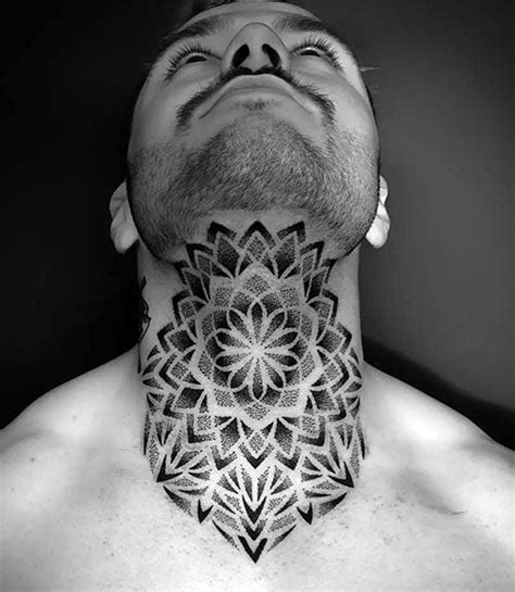 Mandala Geometric Neck Tattoo Full Neck Piece Black And Get Tattoo Inspired Design And Fresh Ink For My Fiend