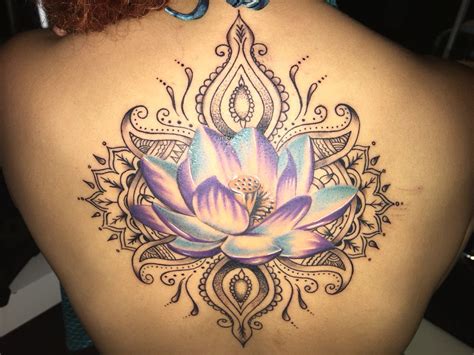 Mandala Tattoo Lotus Flower Watercolor Tattoo Design