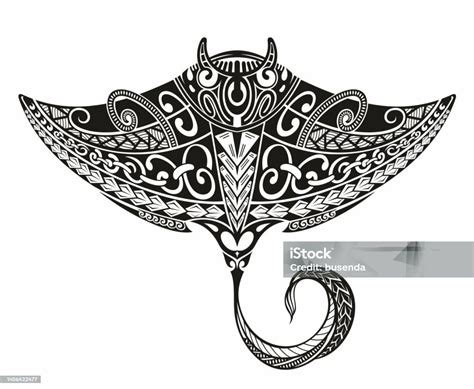 Maori Stingray Mantaray Tattoo Design