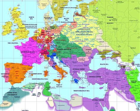 Map Of Europe 1600 To 1700 Map Of Europe 1600 To 1700