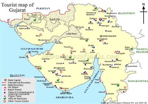 Map Of Gujarat Guajrat Maps Gujarat Tourism Map Gujarat Travel Tourist Map Of Gujarat