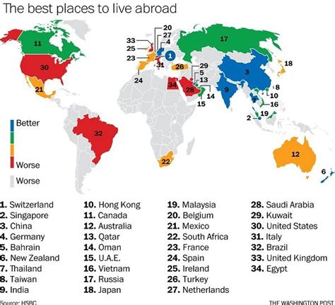 Map The Best Places In The World To Be A Rich Foreigner