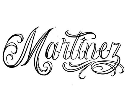 Martinez Tattoo Lettering En 2025 Tatuajes De Apellido Dise Os De Tatuajes De Relojes