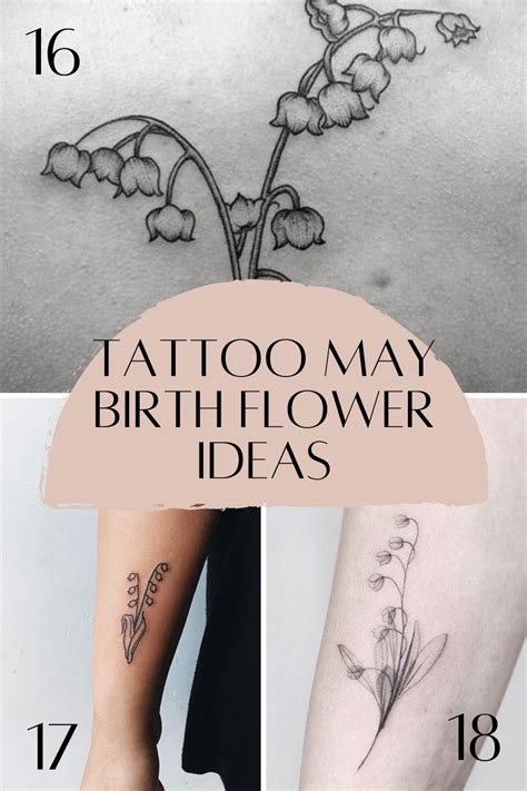 May Birth Flower Tattoo Ideas Lily Of The Valley Tattoo Glee