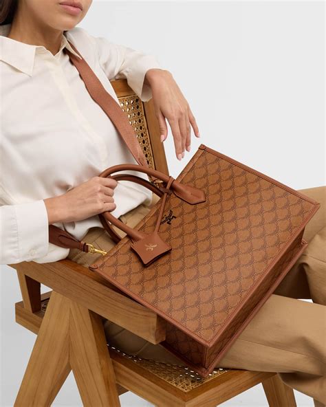 Mcm Lauretos Monogram Canvas Tote Bag Neiman Marcus