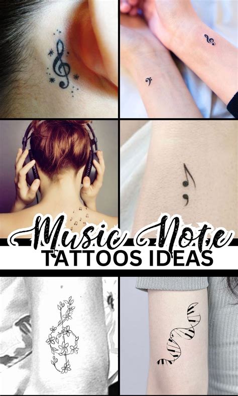 Meaning Of Music Note Tattoo Behind The Ear And Design Ideas On Your Journey