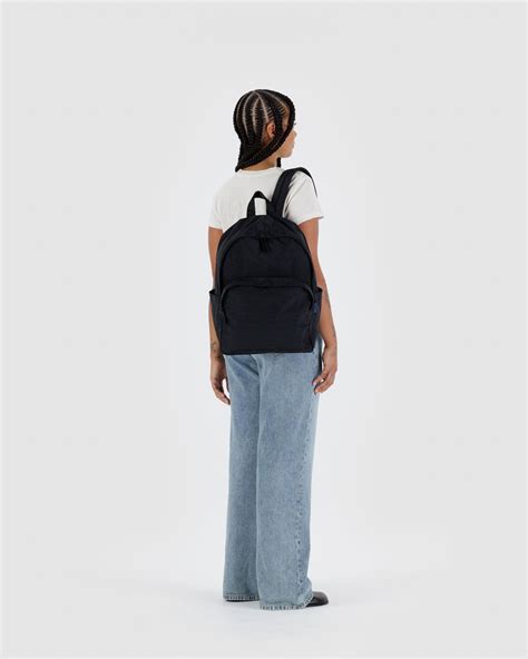Medium Nylon Backpack Black Baggu
