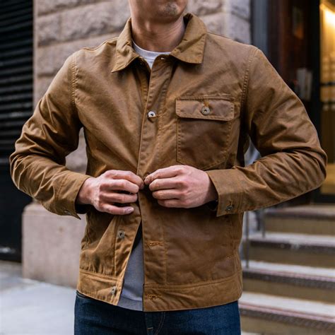 Men Amp 39 S Waxed Canvas Field Jacket In Tan Amp 39 Coyote Amp 39 Thursday