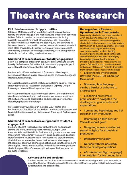 Mfa In Performance Pedagogy Department Of Theatre Arts University Of Pittsburgh