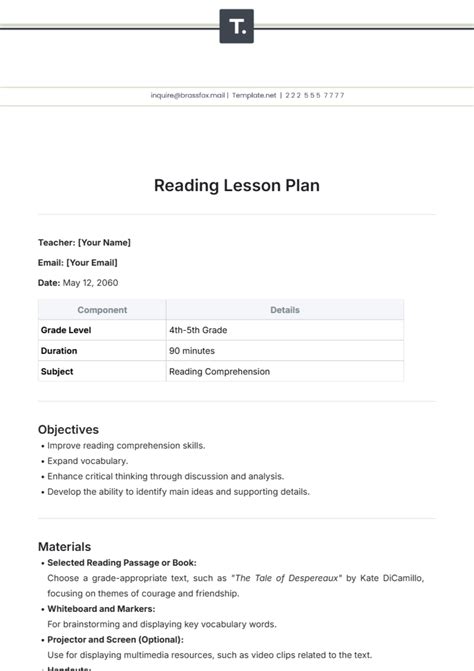 Microsoft Word K 12 Reading Plan Template 02 13 07 V1 Doc Microsoft Word K 12 Reading Plan Template 02 13 07 V1 Doc