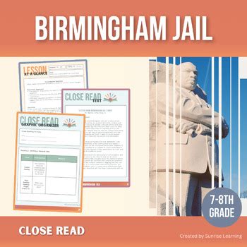Mlk Amp 39 S Birmingham Jail Close Read Lesson American History Civil Rights Movement