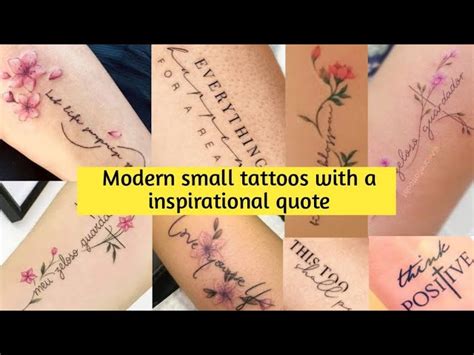 Modern Small Tattoo Designs With A Inspirational Quote Inspirational Quote Tattoo Designs For