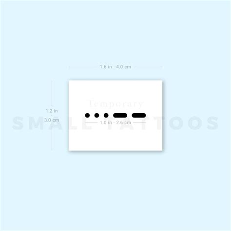 Morse Code 7 Temporary Tattoo Set Of 3 Tatteco