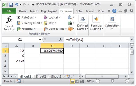 Ms Excel How To Use The Atan Function Ws Ms Excel How To Use The Atan Function Ws