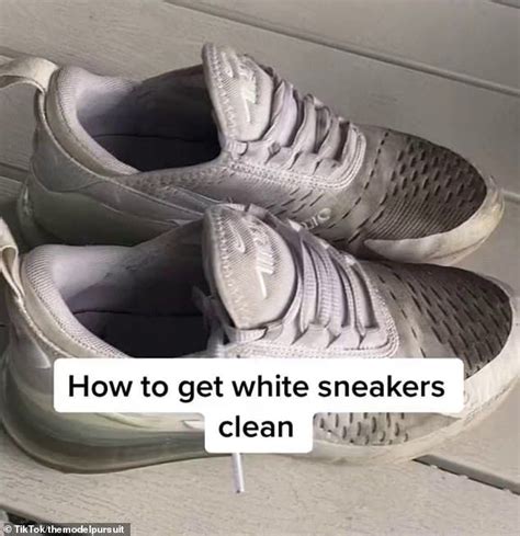Mum Reveals Her Three Step Secret To Cleaning Filthy White Sneakers Cleaning Sneakers Clean
